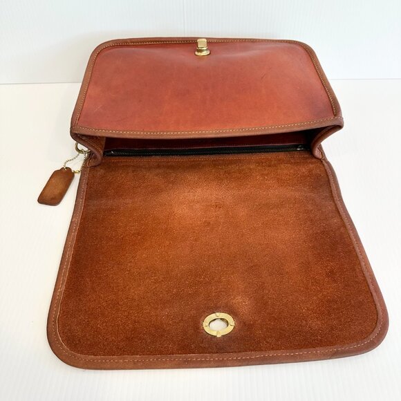 Vintage COACH Convertible Clutch Bag New York City British Tan 70/80s - Picture 10 of 16